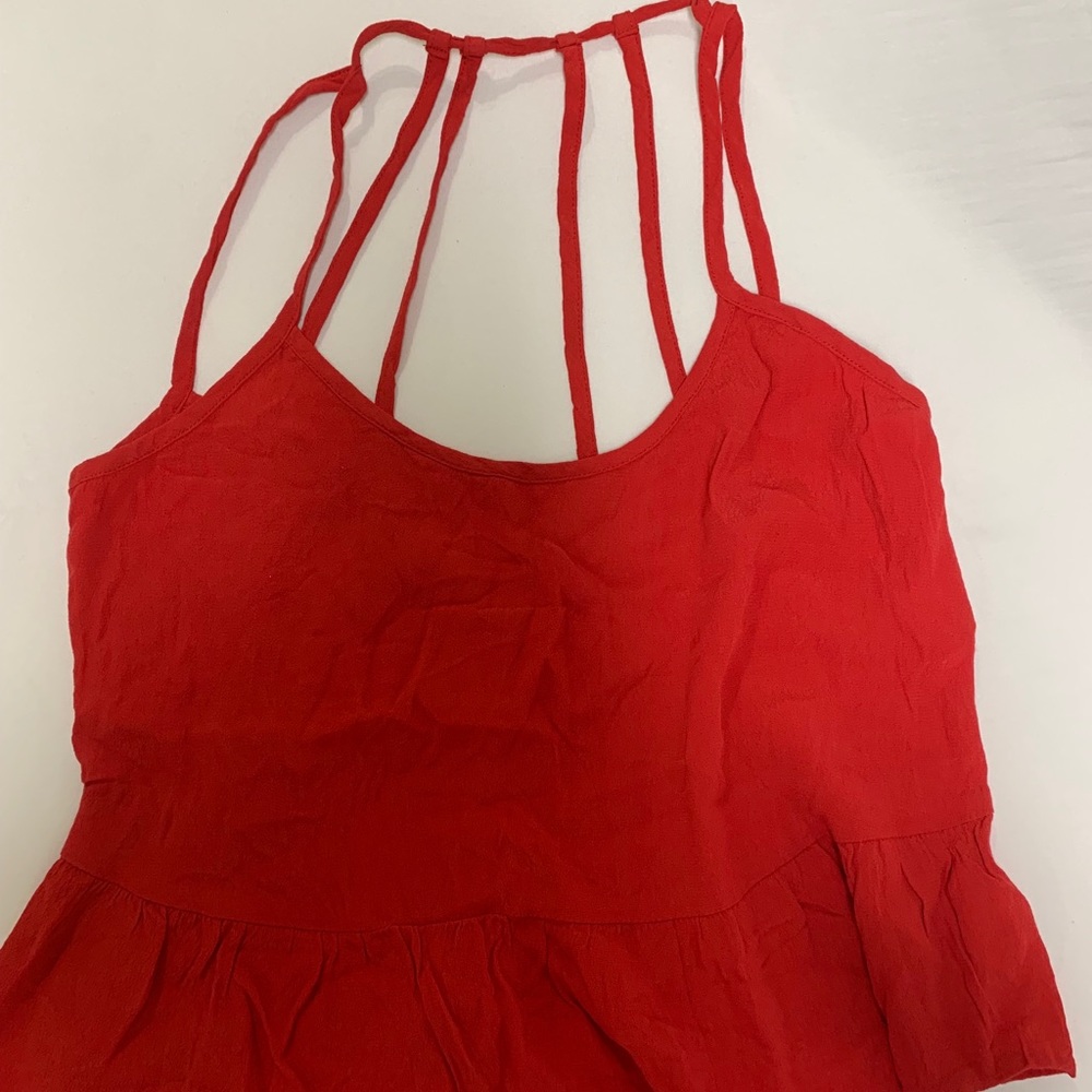 Red crop top